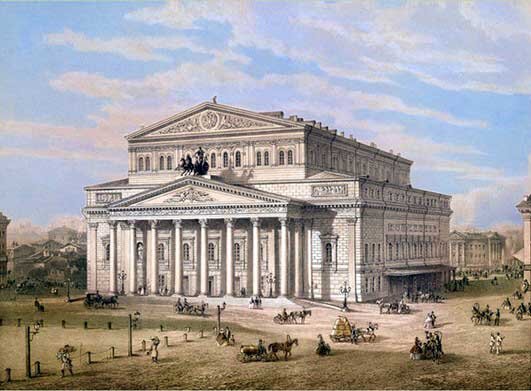 На месте Большого театра в Москве ранее стоял Петровский театр, который полностью выгорел 8 октября 1805 года.