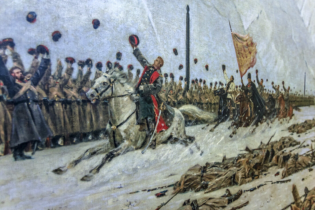 Скобелев под Шипкой-Шейново, фрагмент картины Василия Верещагина