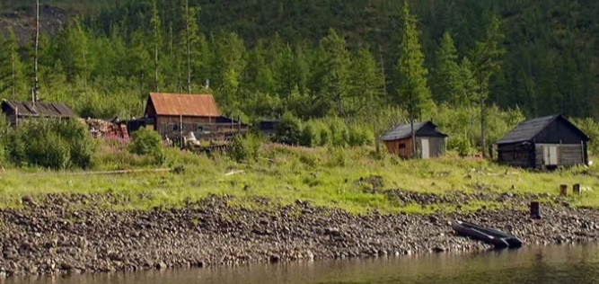 Кордон на оз.Дюпкун. Фото из "Заполярных заметок", сноска в конце публикации