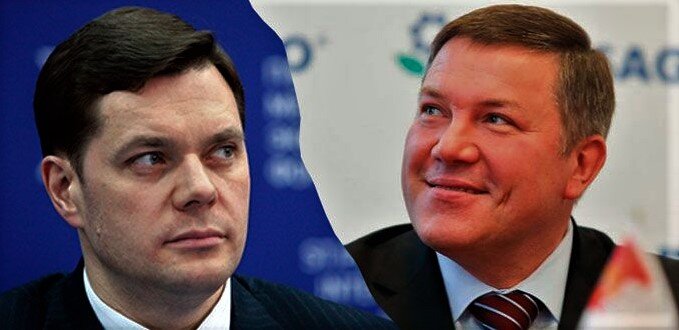 Слева - Алексей Мордашов, по сути - владелец Вологодской области, справа - руководитель этой области - Олег Кувшинников