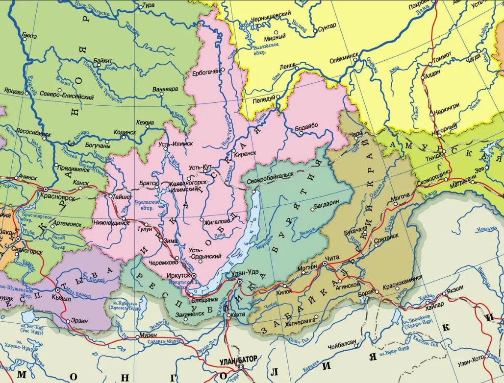 Алтай байкал карта
