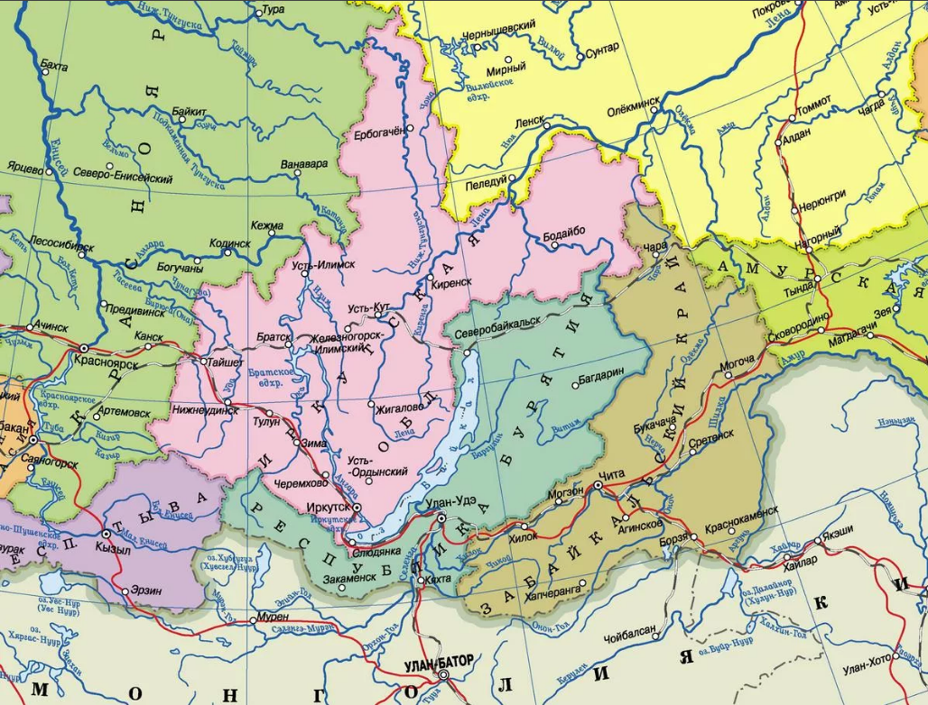 Самый восточный город сибири. Карта Забайкальского края, Республики Бурятия, Иркутская область. Граница Иркутской области и Бурятии. Улан-Удэ на карте Бурятии. Бурятия на карте России.