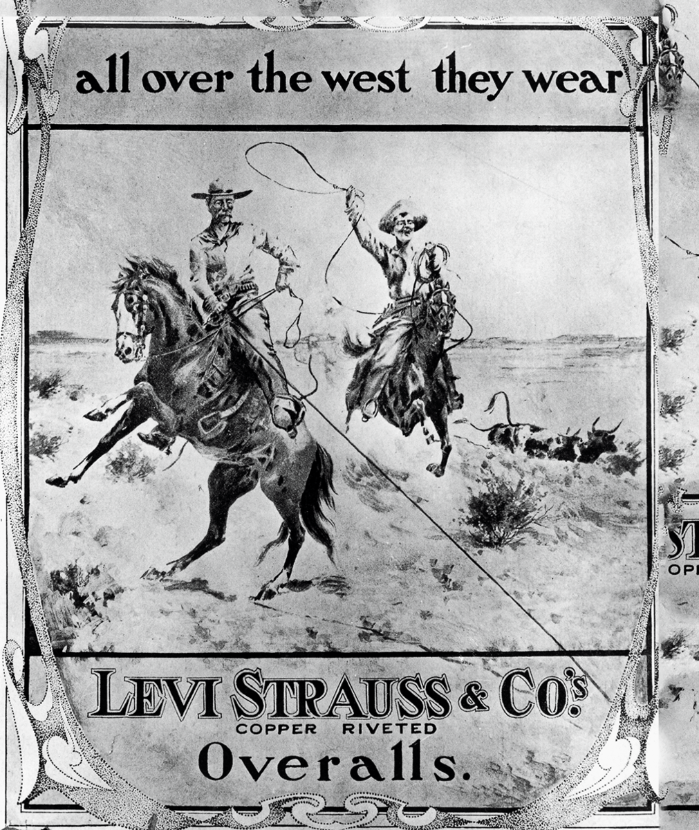 Реклама Levi Strauss. Около 1900 года