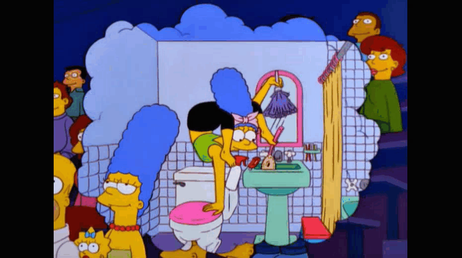 Мечты Мардж во время посещения цирка с акробатами и гимнастами //Фрагмент сериала Симпсоны, s12e08