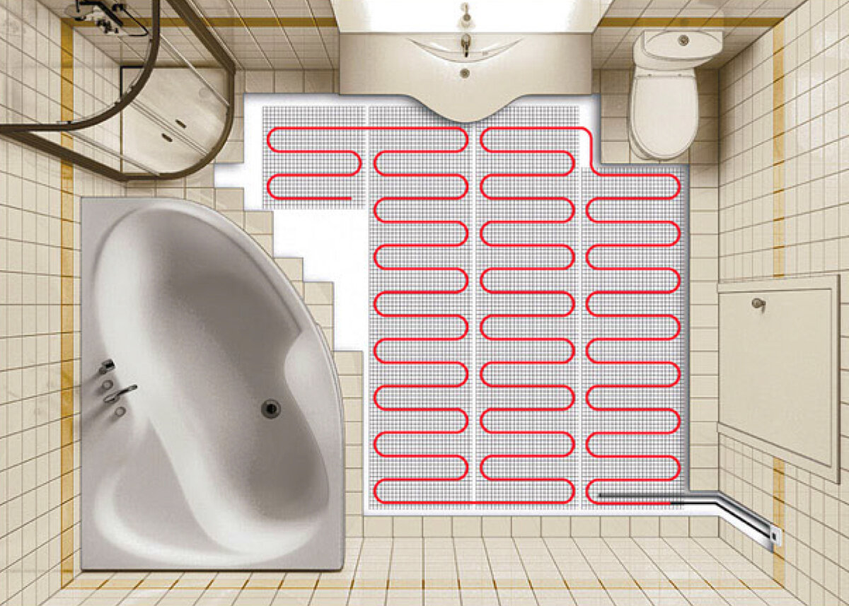 Теплый пол в ванной и санузле. Как реализовать? Как сделать все безопасно и правильно