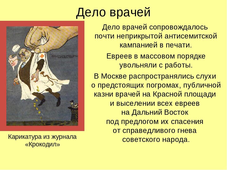Печально известное дело врачей - "убийц" Закрыто после смерти  Сталина.