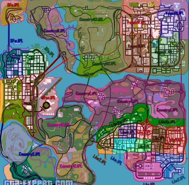 Эта карта улиц в GTA SA 
