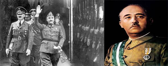 Франко во время единственной встречи с Гитлером 1940 год, где, как выразился сам Гитлер, хитрый галисиец много говорил, но никакой конкретики не было