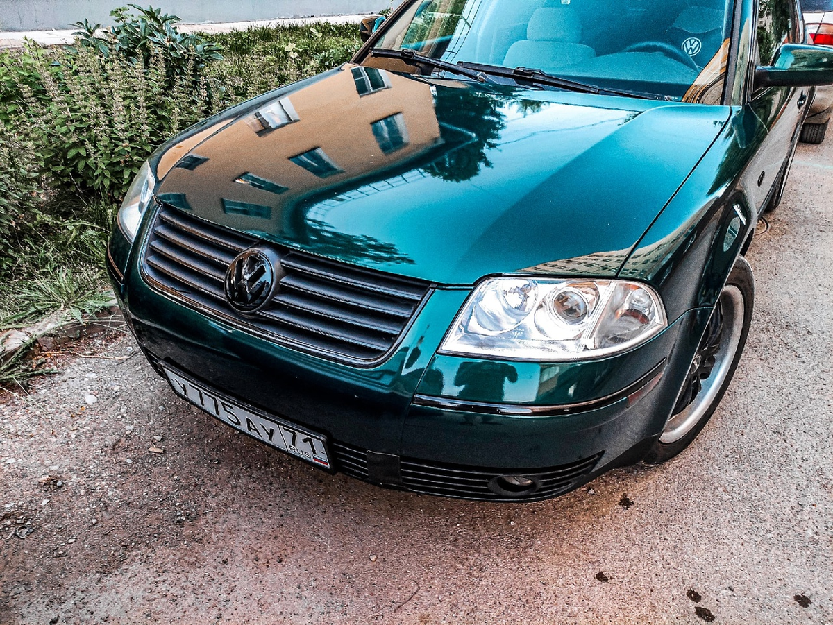 Линзованные фары VW Passat b5+