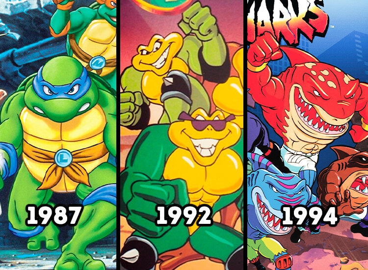 © Fred Wolf Films / Mirage Studios / Teenage Mutant Ninja Turtles © DIC Entertainment / Battletoads © DIC Entertainment / Street Sharks