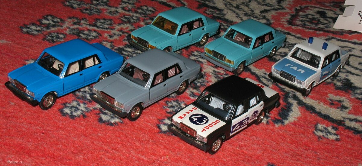 Модели Ваз 2107 из 90-х.