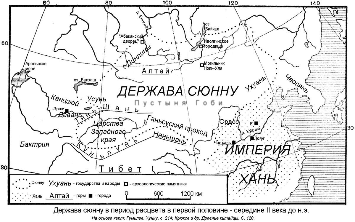 Держава гуннов карта