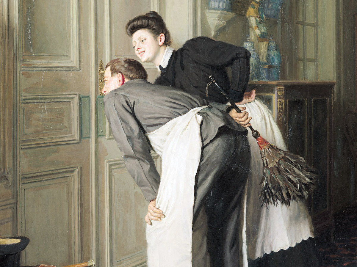 Реми Когге «У мадам гость», фрагмент