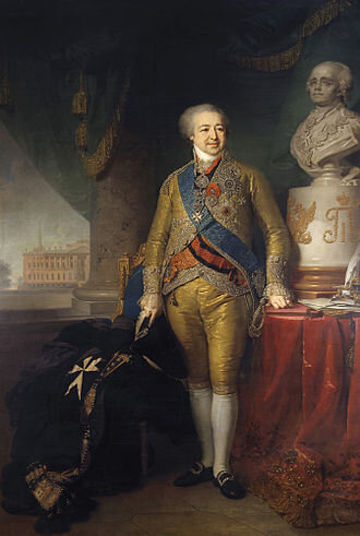 Князь Александр Борисович Куракин (18 (29) января 1752 — 24 июня (6 июля) 1818) — русский дипломат из рода Куракиных, вице-канцлер (1796), член Государственного совета (1810), сенатор, канцлер российских орденов (1802), действительный тайный советник 1-го класса (1807). Создатель усадьбы Надеждино и владелец Куракиной дачи к востоку от Петербурга. Старший брат Степана и Алексея Куракиных. За «искусную представительность» и пристрастие к драгоценностям прозван «бриллиантовым князем» - Википедия
