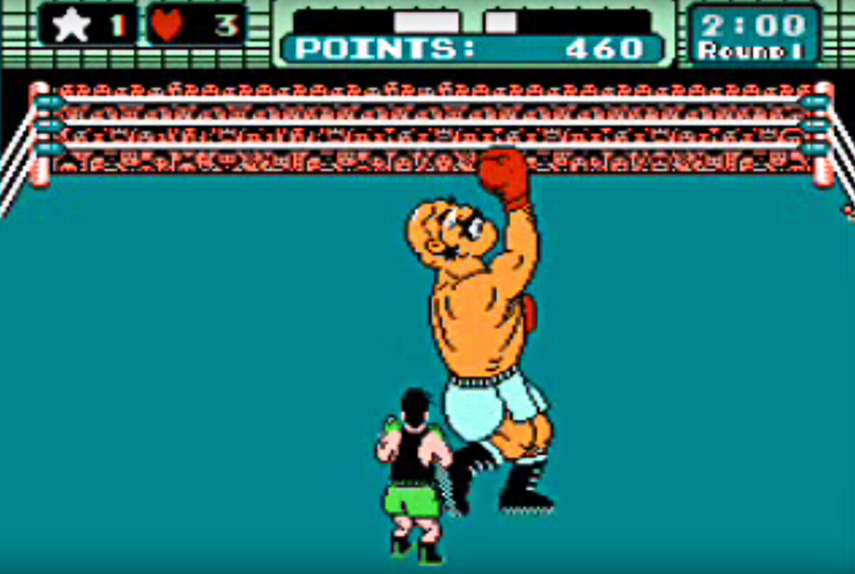 Вот так выглядела Punch-Out на NES (в России более известная, как Денди)