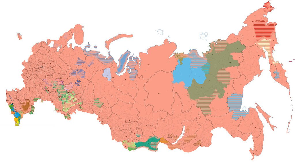 Карта национальностей россии по регионам