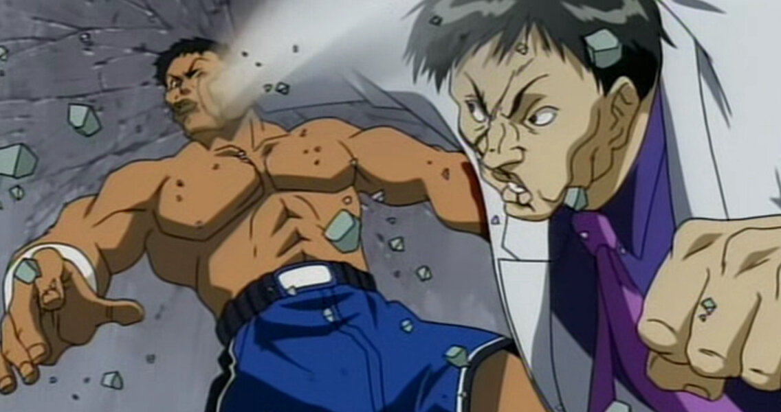 Кадр из аниме Боец Баки