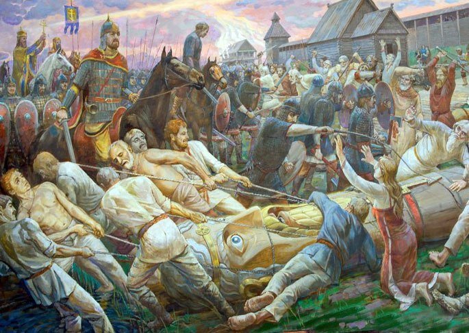 Гибель старых богов на новгородском капище в 991 году
