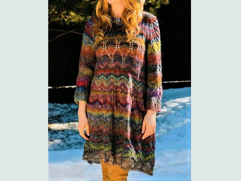 Платье Миссони спицами