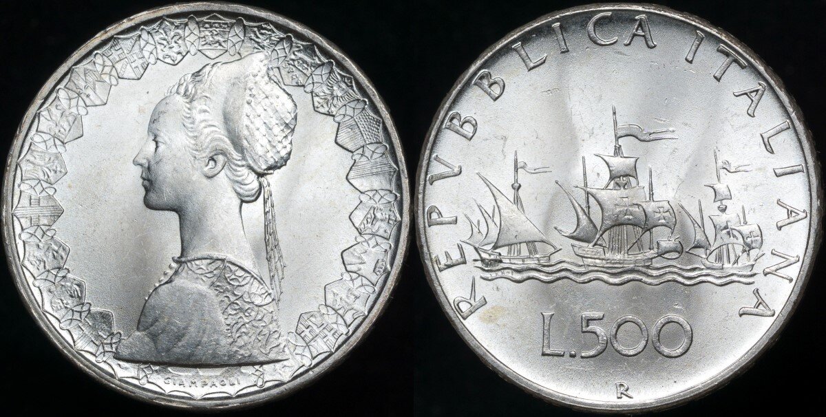 Серебряные 500 лир, Италия 1960-е