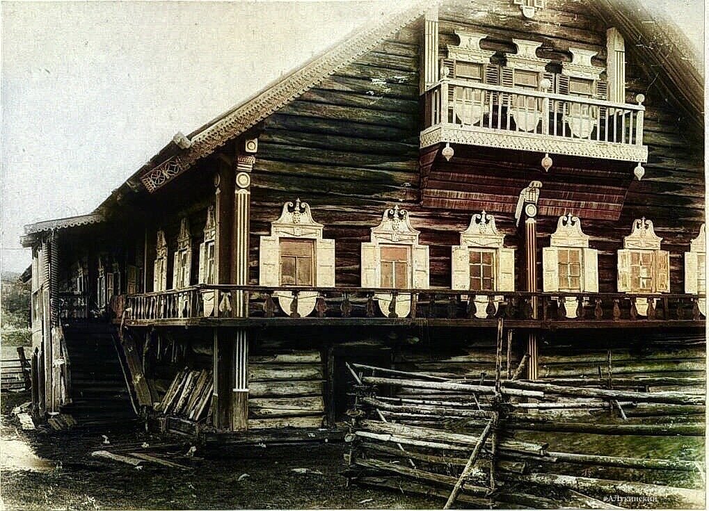 19 век фото избы Деревня России XIX века: исторические цветные фото крестьянских домов Лукинский 