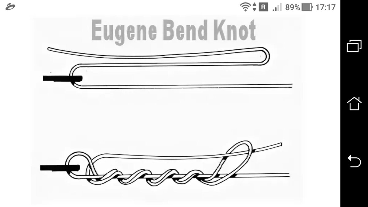 фото Как вязать по схеме узел "кобра" - Bend Knot