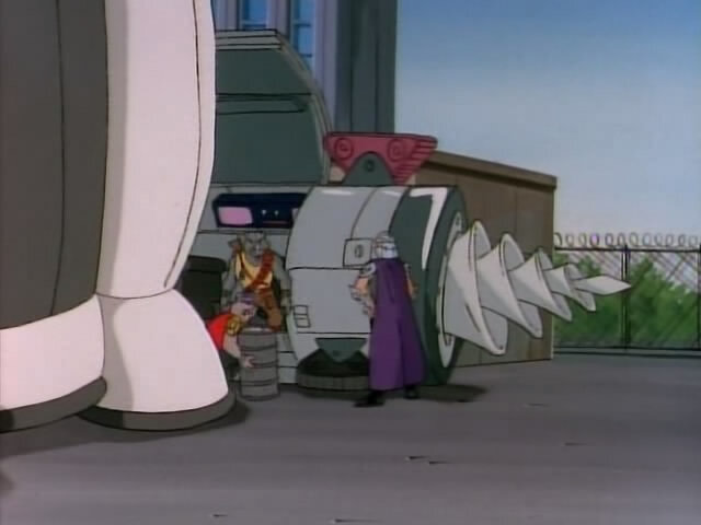 5 серия "расщепление шредера"	18 декабря 1987
Шреддер передаёт сообщение черепахам, демонстрируя генератор обратной мутации, который может превратить Сплинтера обратно в человека. Сплинтер отправляется за ним, а тем временем Шреддер помещает Крэнга в созданное для него тело. Черепахи приходят на помощь Сплинтеру и вступают в сражение с Крэнгом. Затем черепахи побеждают Крэнга и Сплинтер разрушает генератор обратной мутации, чтобы спасти черепах. Шреддер и Крэнг пытаются открыть портал вновь, но Донателло меняет полярность и весь Технодром втягивает в Измерение Икс.

Злодеи: Шреддер, Крэнг, Бибоп и Рокстеди.

 