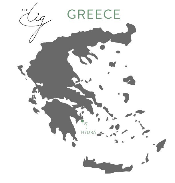 Идра на карте Греции