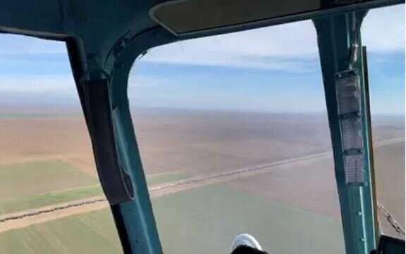 Газопровд в полях Болгарии . фото из видео Бойко Борисова.