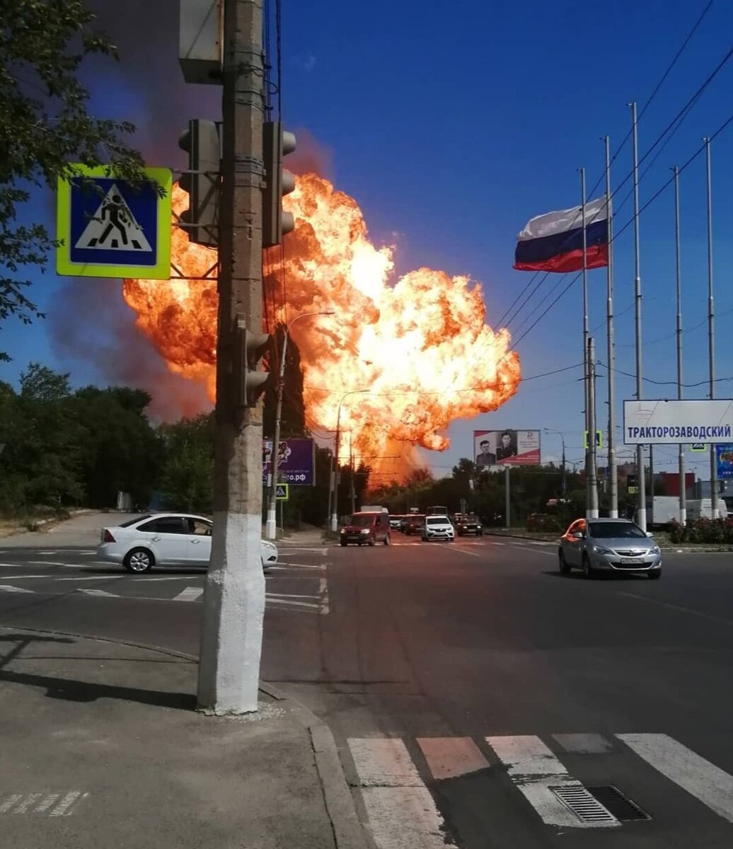 Взрыв газа в машине на заправке