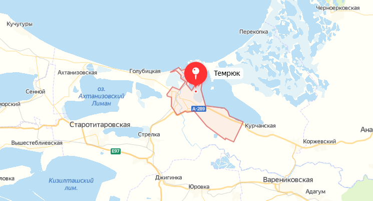 Темрюк карта города с улицами