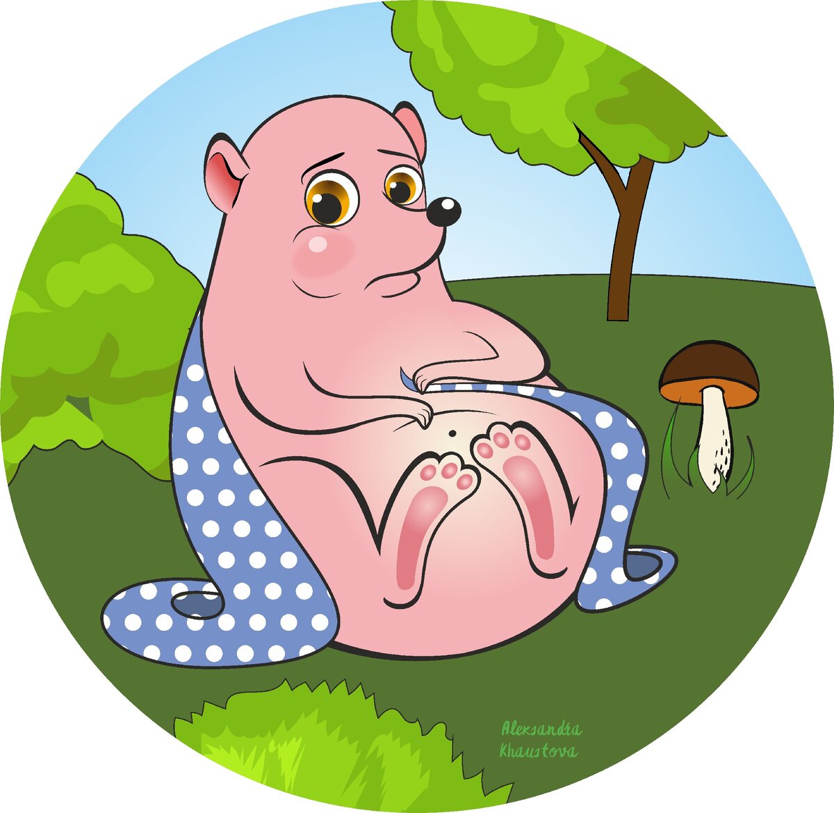 Ежик. Рисунок Хаустовой Алексанры.