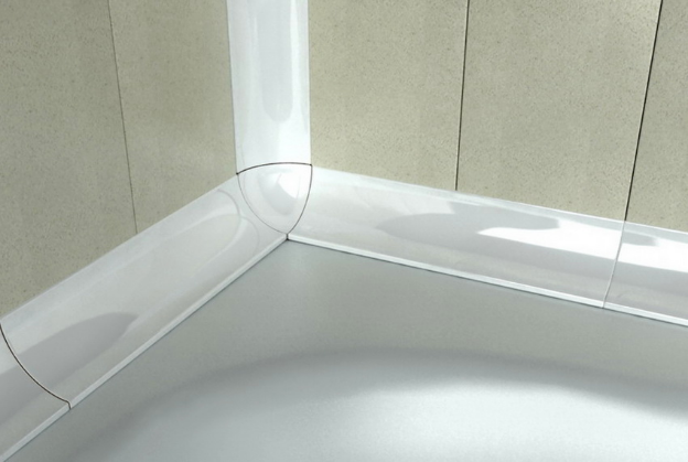 Пластиковый бордюр для ванны: особенности монтажа