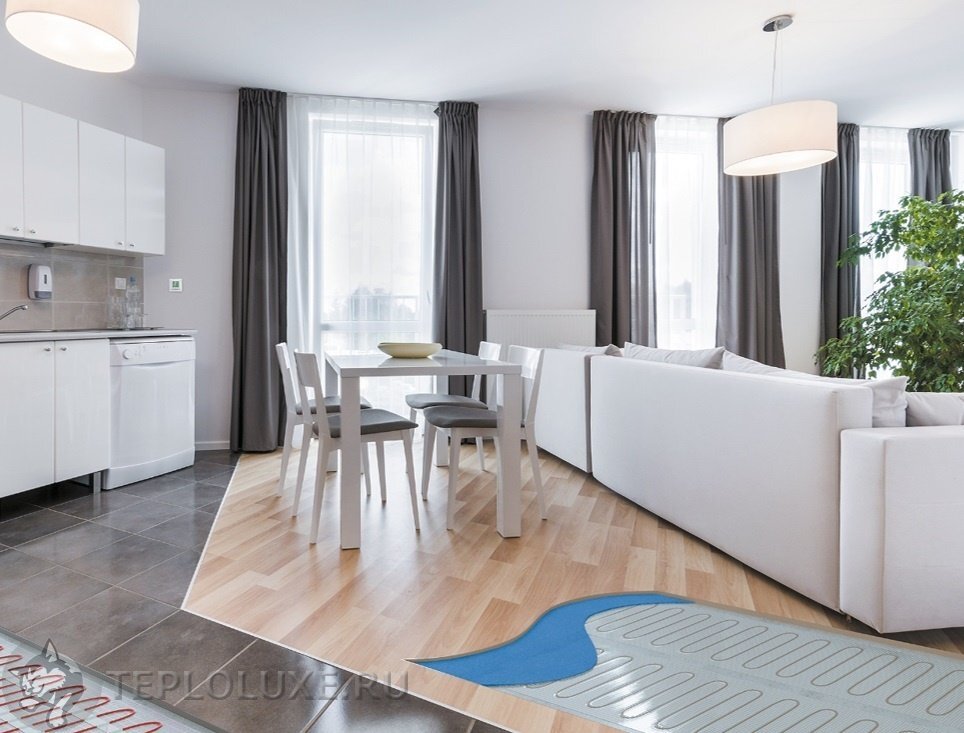 Теплый пол "Теплолюкс" совместим практически со всеми напольными покрытиями.