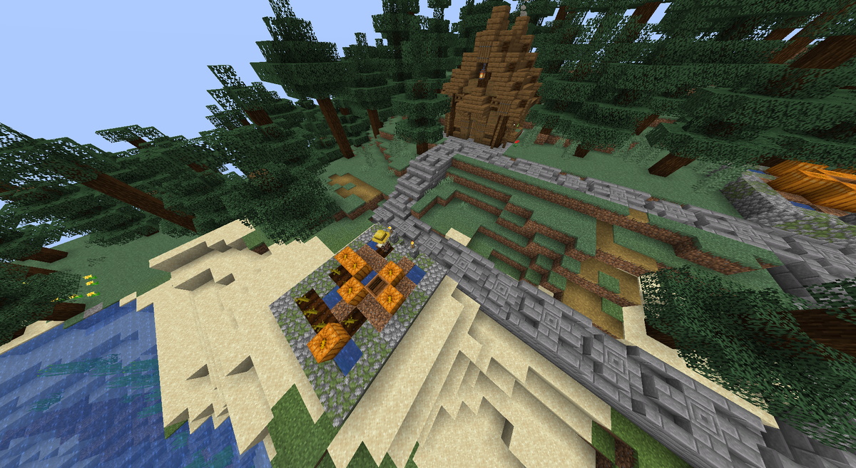 Так как перед строительством новой деревни я снёс старые дома, этот фермер остался без дома.