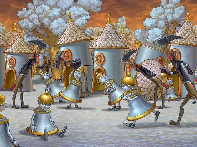 Иллюстрация к повести В.Одоевского "Городок в табакерке"