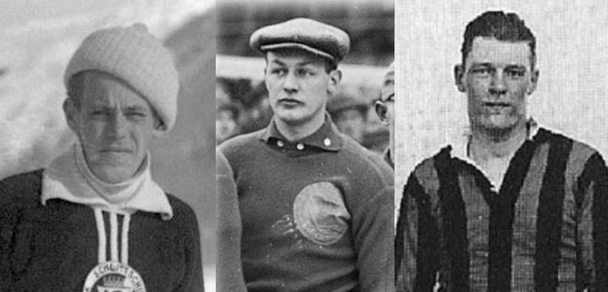 Лидеры сборной Швеции 1920-1930-х: Нильс Моландер, Бертиль Лунделль, Густаф «Лулле» Юханссон. Взято из открытого источника Яндекс.Картинки