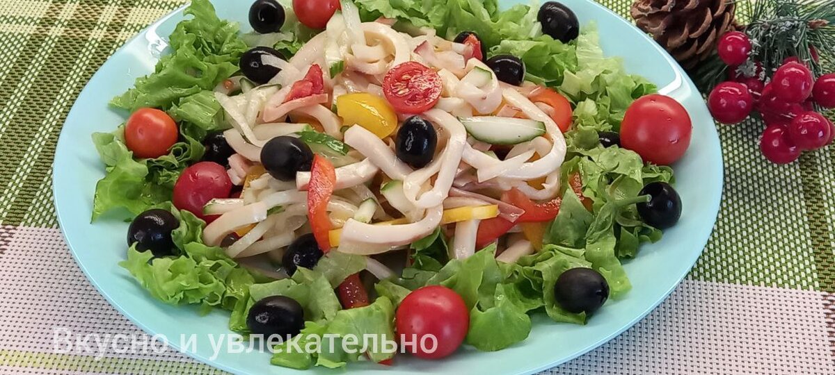 20 простых и очень вкусных салатов с кальмарами