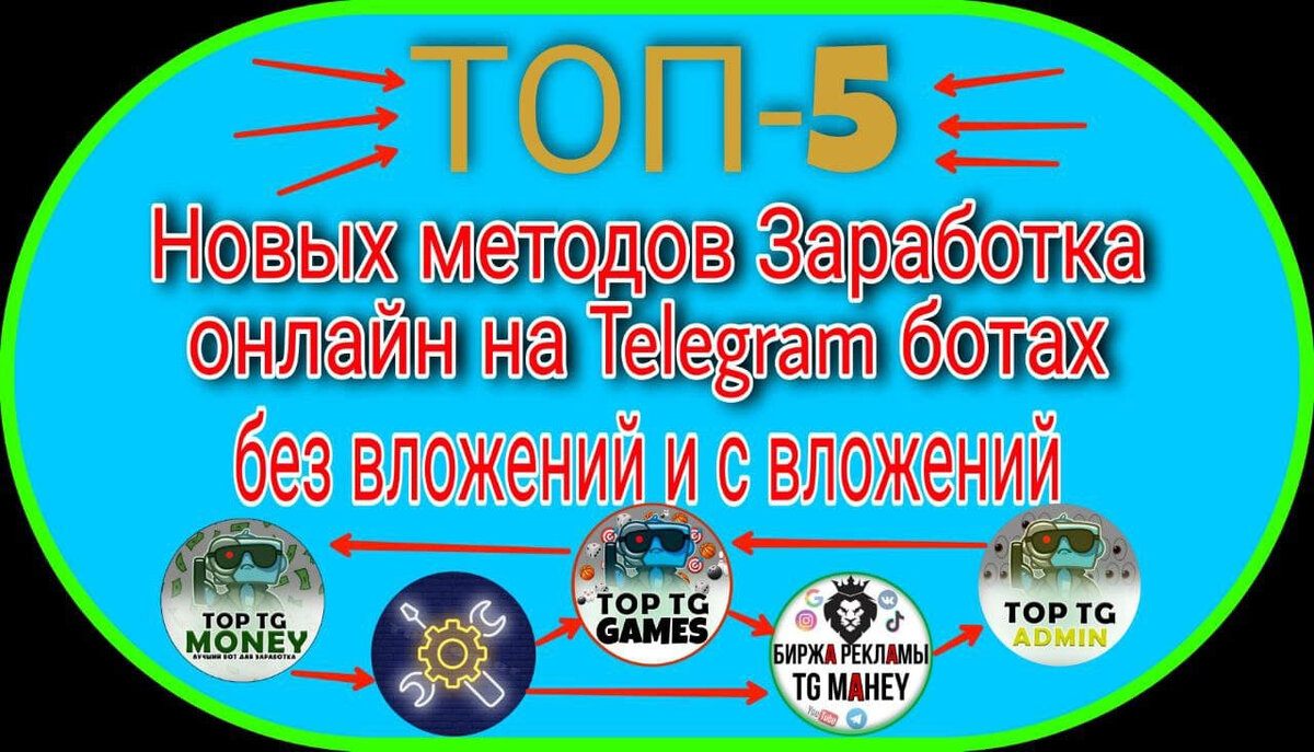 Топ 5 Новых методов Заработка онлайн на Telegram ботах без вложений | C вложений для начинающих в 2021-2022 | Как зарабатывать в телеграмме на ботах
