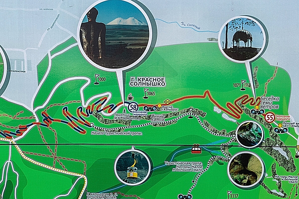 Схема курортного парка в кисловодске