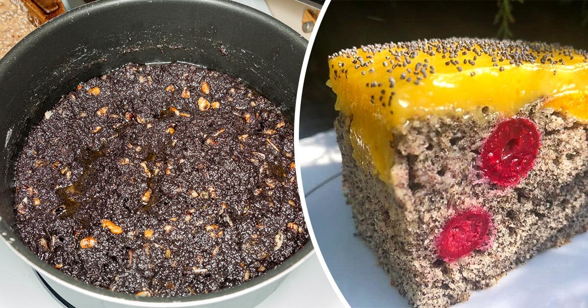 Десерт маковый торт