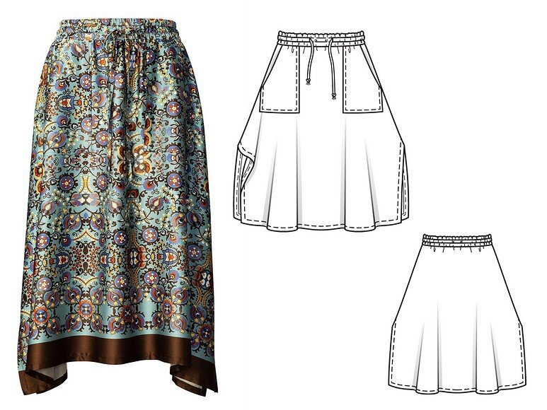     Технические рисунки Burda Style 1/2023