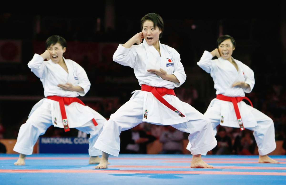 Спорт в японии. Карате боевые искусства Японии. Спорт каратэ WKF. Сумо дзюдо карате Япония. Рио Киюна каратэ.