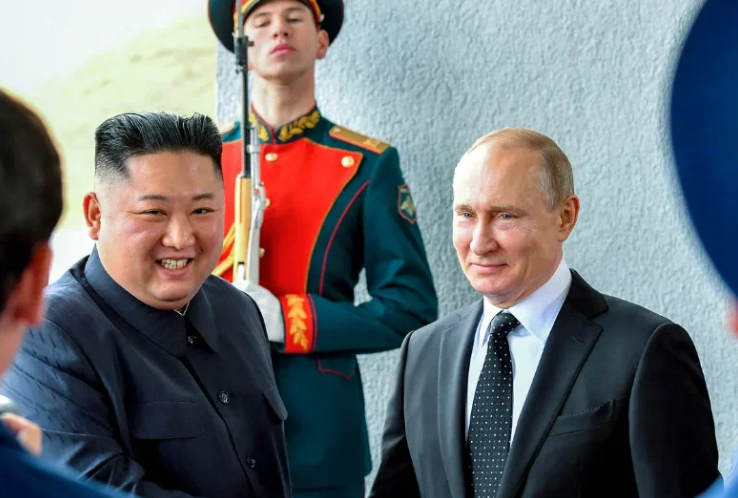 Ким Чен Ын и Владимир Путин 
