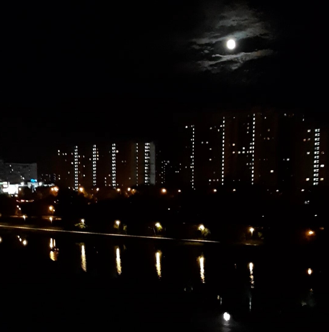 Москва, ночь, река Москва 