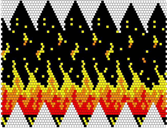 Вечный огонь из бисера схема плетения