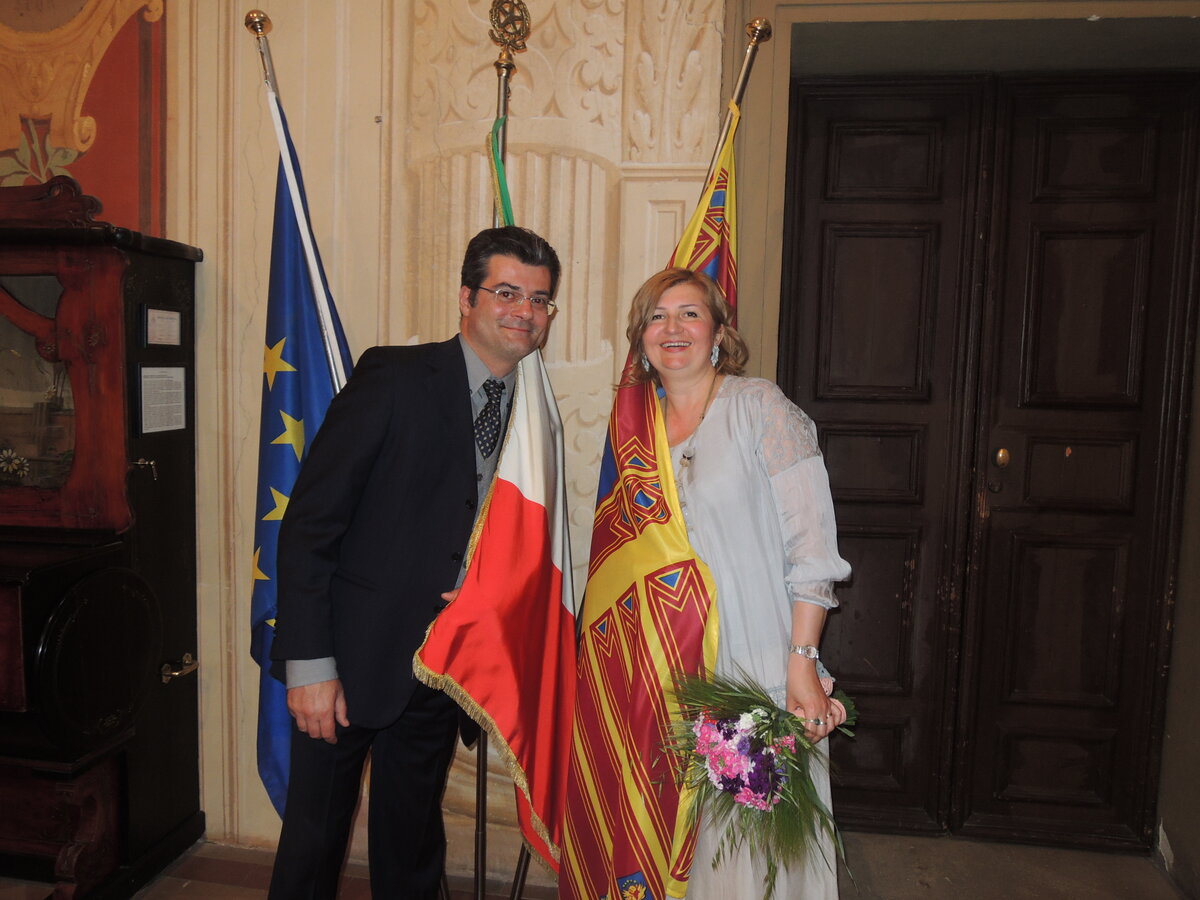 В зале Парадизо на вилле Барбариго 13 мая 2017 года