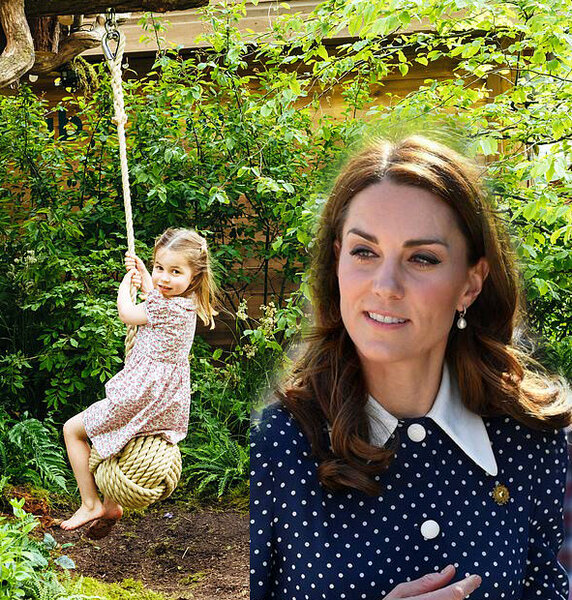 День с Кембриджами: Кейт и Уильям привели детей в сад мечты