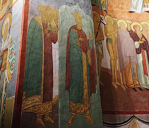 По одной из версий, на этой фреске – прижизненное изображение царя Ивана Грозного.