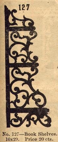 Изображение боковины полки для книг №127 Russell's catalogue 1880 год